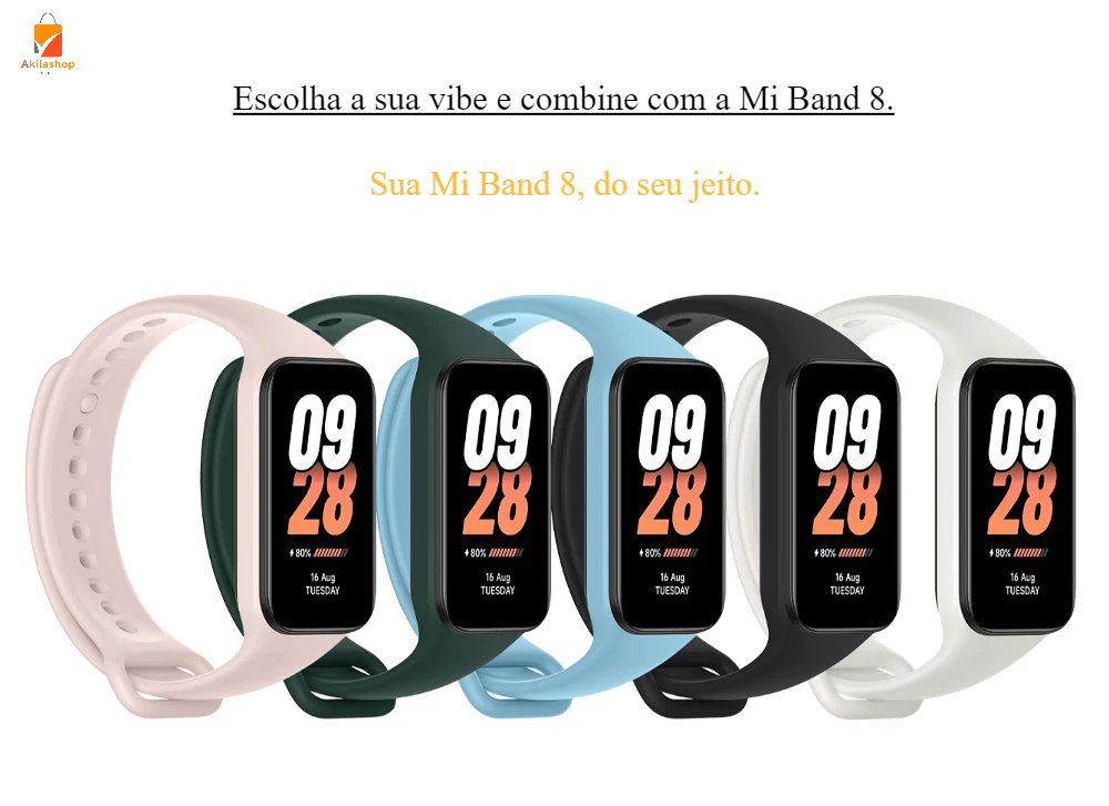 Smartwatch Xiaomi Mi Band 8 Versão Ativa Global.